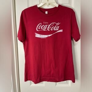 Bella Canvas Red Cotton Coca Cola Graphic T-shirt size large